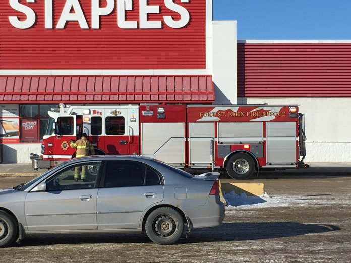 Fire at Fort St. John Staples