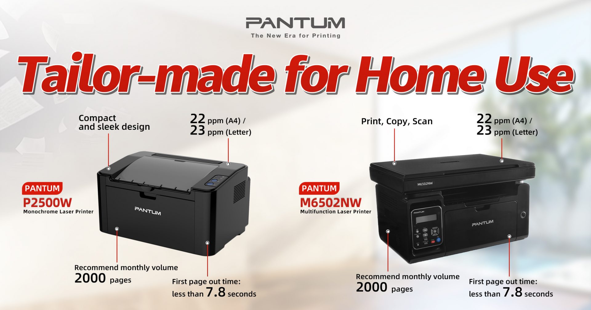 Pantum enables easy printing for home working and schooling