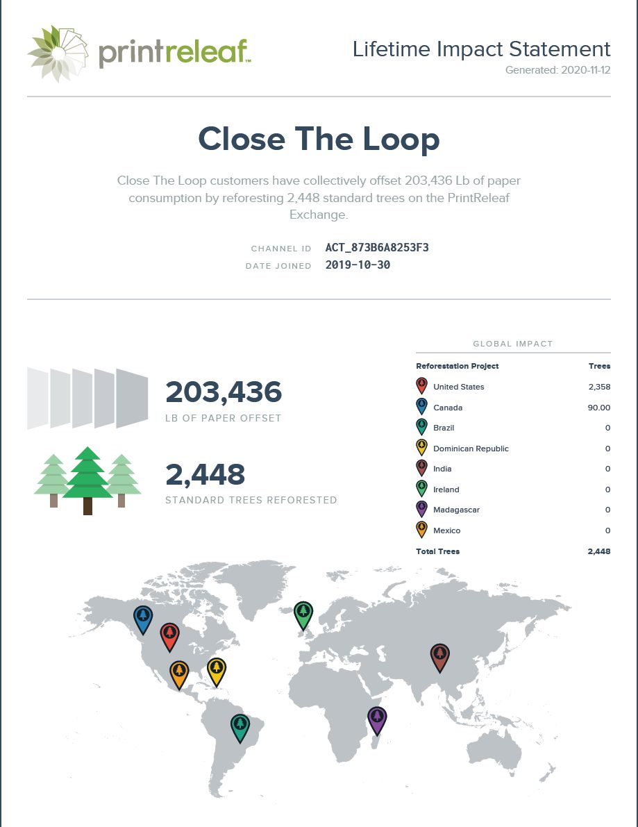 Close the Loop reflects on PrintReleaf partnership