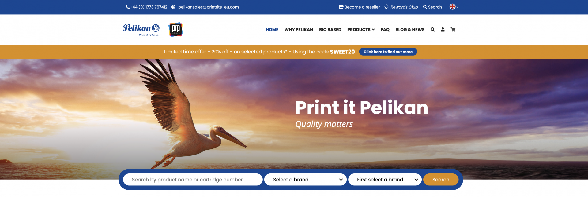 Pelikan website gets a new look