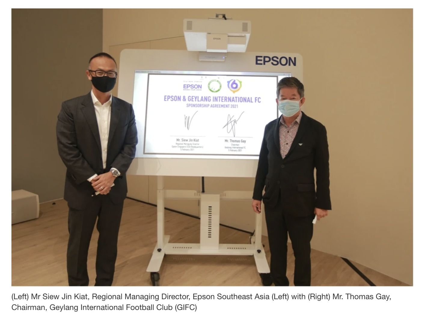 Epson Singapore renews platinum sponsorship