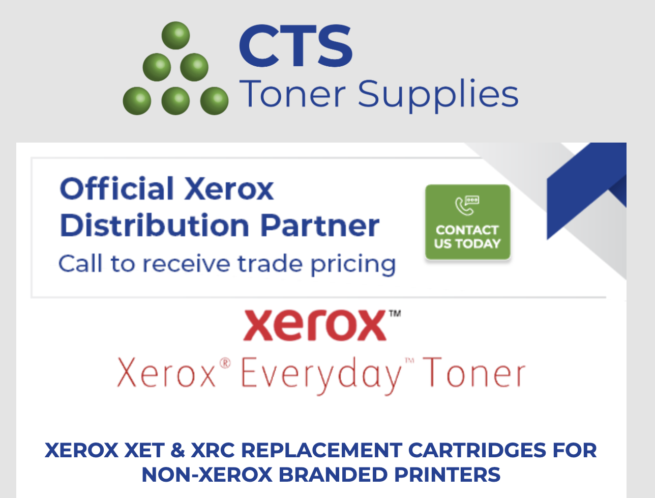 CTS Toner Supplies partners with Xerox