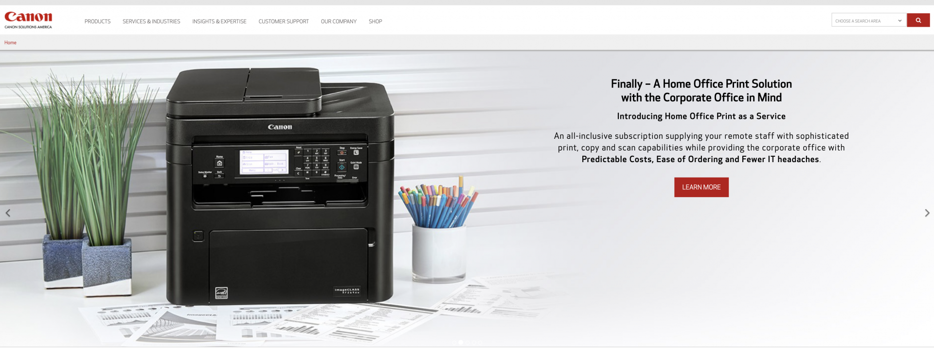 Canon offers Print-as-a-Service for home offices