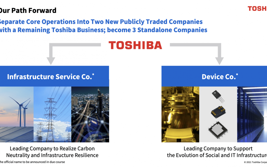 Toshiba provides update on reorganisation