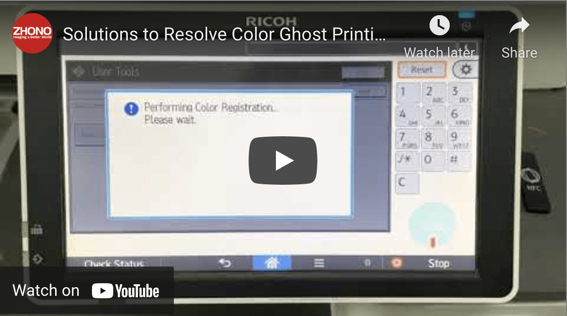 Solutions to resolve colour “ghost printing”