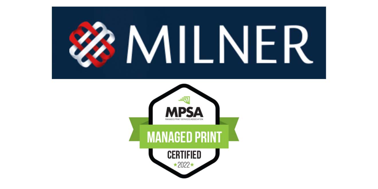 Milner receives Managed Print Certified accreditation