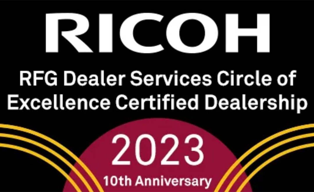 Eakes earns service recognition from Ricoh