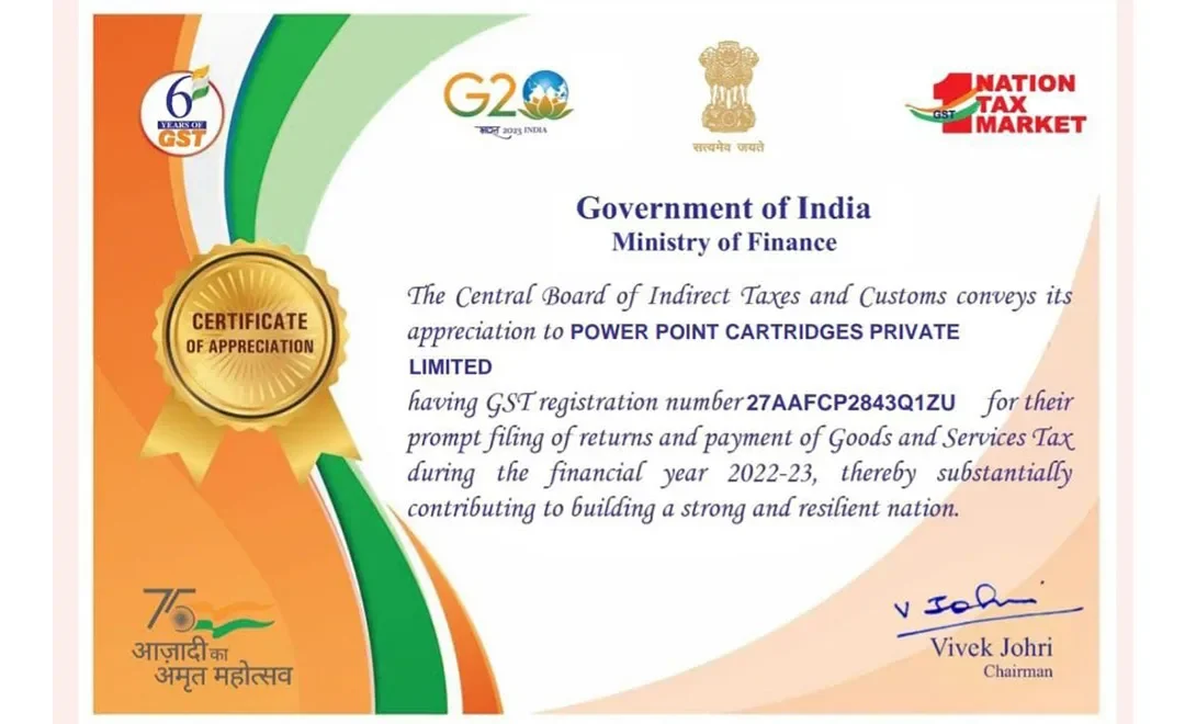 India: Powerpoint Cartridges Pvt Ltd receives government recognition