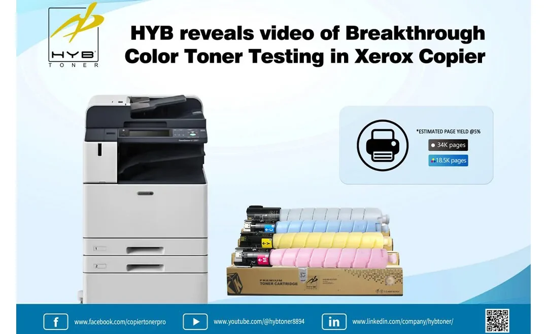 HYB reveals video of colour toner testing in Xerox Copier