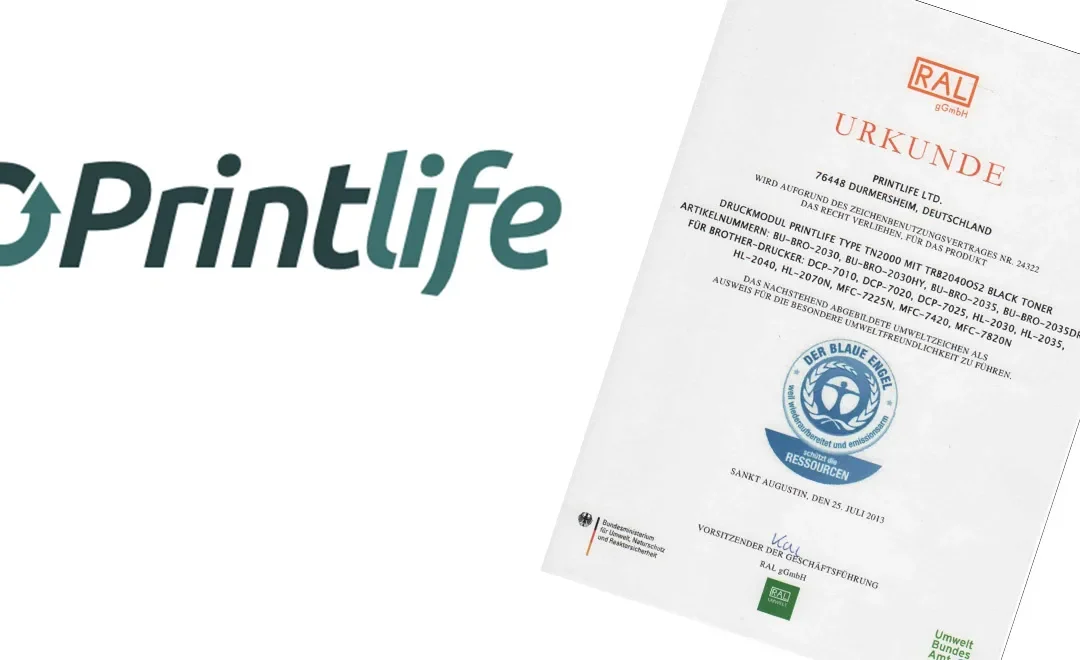 Printlife celebrates 10 years of Blue Angel certification