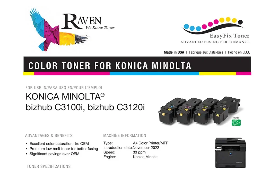 Raven Industries unveils new Konica Minolta toners