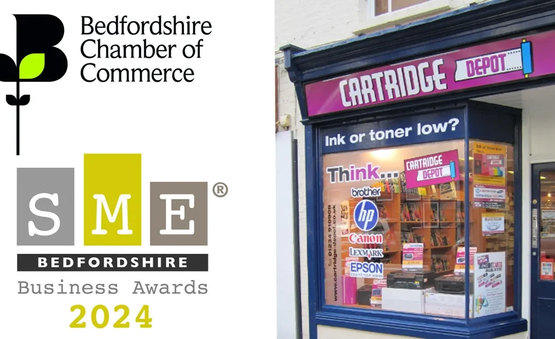 Cartridge Depot finalist in SME Bedfordshire Business Awards